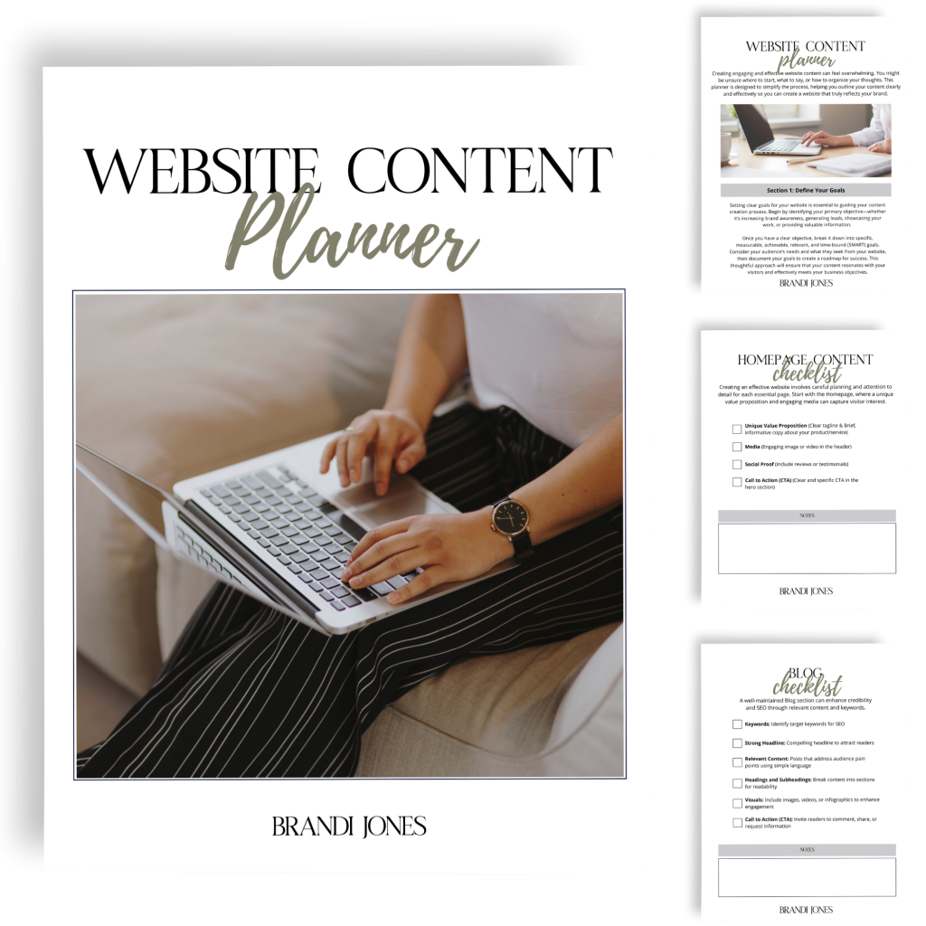 Website Content Planner Inside Images
