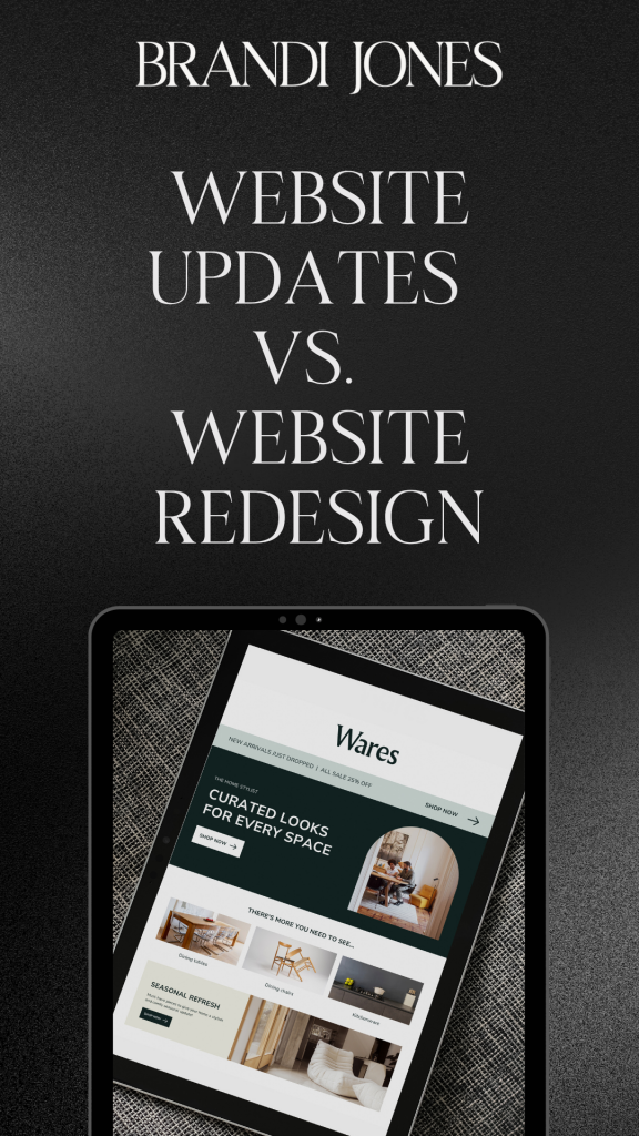 website redesign or website updates
